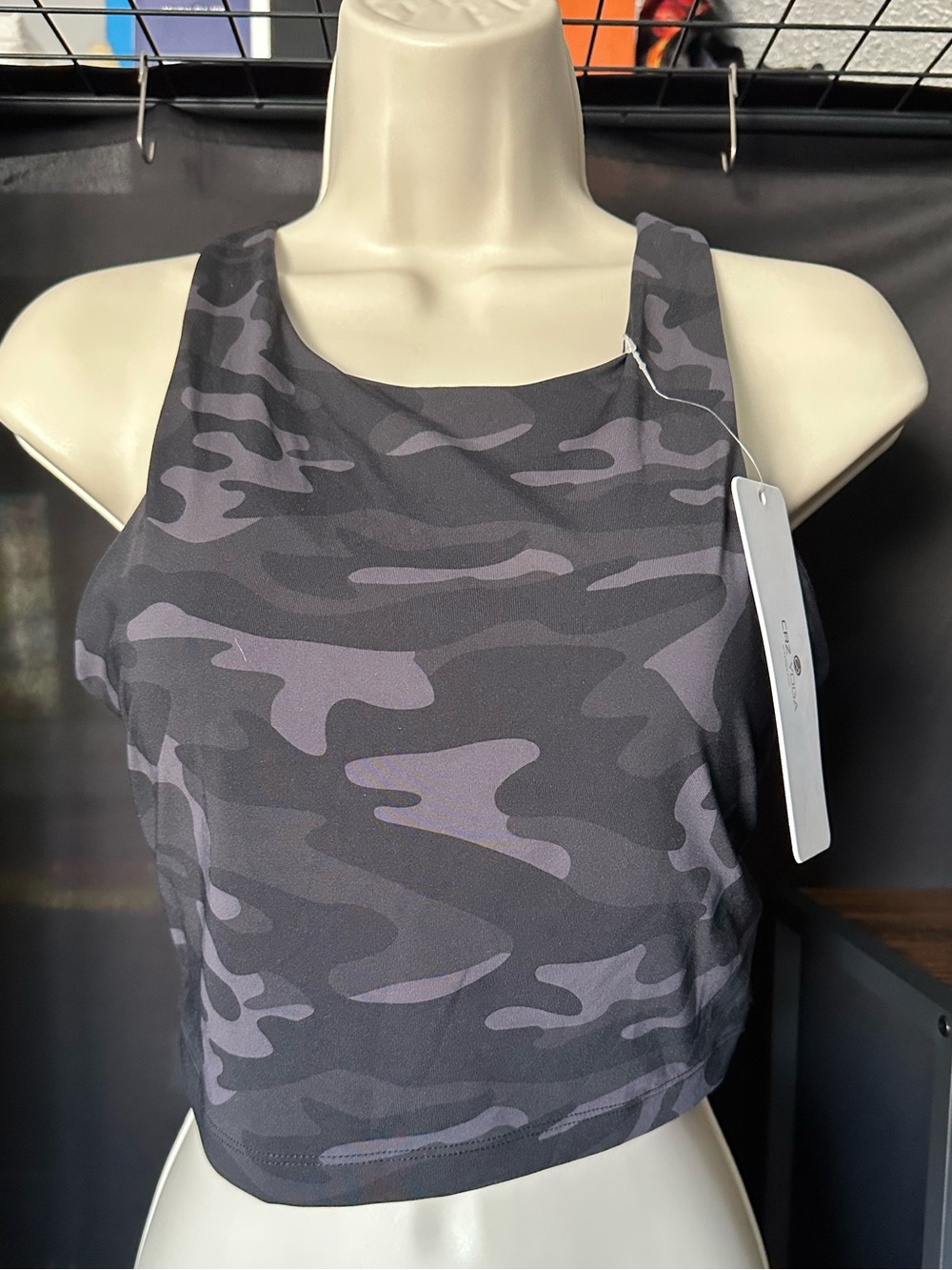 CRZ YOGA Racerback Crop Bikini Tops
Built-in Pads, A-D Cup High Neck Swim top - Picture 4 of 8